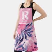 熱帯ピンクのハイビスカスパーソナライズされた エプロン (インサイチュ)