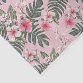 熱帯ピンクのハイビスカスフラワーアートパターン 薄葉紙 (詳細)