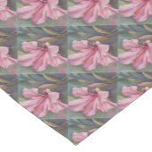 熱帯ピンクのハイビスカス ショートテーブルランナー (コーナー)