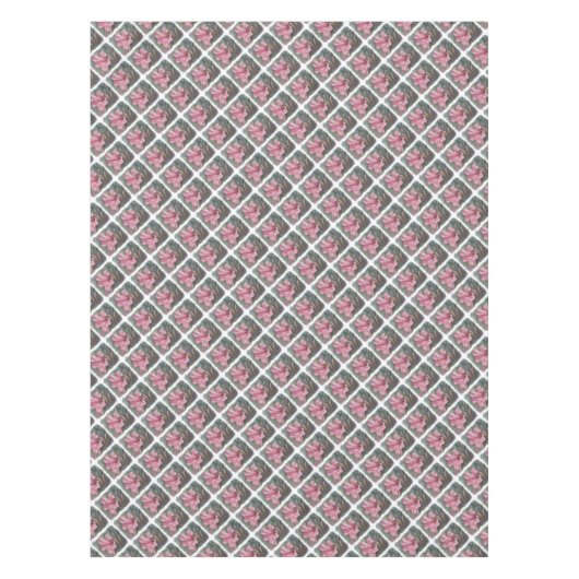 熱帯ピンクのハイビスカス テーブルクロス (正面)