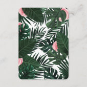 熱帯ピンクのフラミンゴおむつラッフルエンクロージャ エンクロージャーカード (裏面)