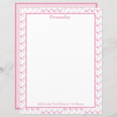 熱帯ピンクのフラミンゴが文房具をパーソナライズ (正面/裏面)