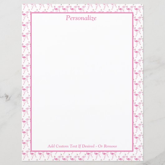 熱帯ピンクのフラミンゴが文房具をパーソナライズ (正面)