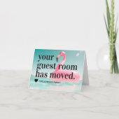 熱帯ピンクのフラミンゴのアドレス変更の移動 案内状 (正面)