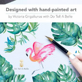 熱帯ピンクのフラミンゴのグリーティングカード サンキューカード