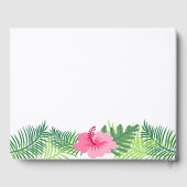 熱帯ピンクのフラミンゴカラフルスの花結婚の数 ゲストブック (裏面)