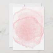 熱帯ピンクのフラミンゴ牡丹ブランチと泡立ち 招待状 (裏面)