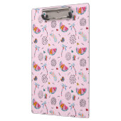 熱帯ピンクのメンフィスのスタイルパターン クリップボード (左)