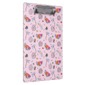 熱帯ピンクのメンフィスのスタイルパターン クリップボード (右)