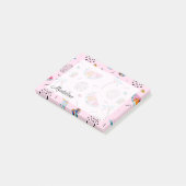 熱帯ピンクのメンフィスのスタイルパターン ポストイット (アングル)