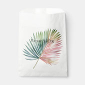 熱帯ピンクの緑結婚の葉 フェイバーバッグ (正面)