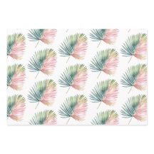 熱帯ピンクの緑結婚の葉