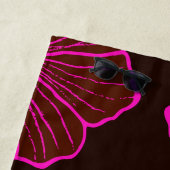 熱帯ピンクの花ビーチタオル ビーチタオル (インサイチュ)