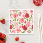 熱帯ピンクの花 スタンダードランチョンナプキン (インサイチュ)