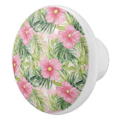 熱帯ピンクの花 セラミックノブ (右)
