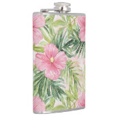 熱帯ピンクの花 フラスク (右)