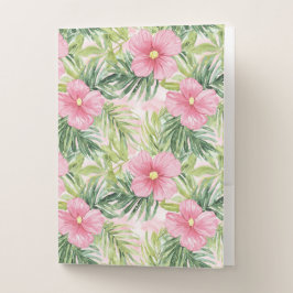 熱帯ピンクの花 ポケットフォルダー