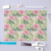 熱帯ピンクの花 薄葉紙 (クラフト)