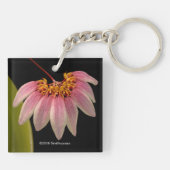 熱帯ピンクの蘭 キーホルダー (裏面)