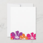 熱帯ピンクオレンジパープルハイビスカス 出欠カード (裏面)