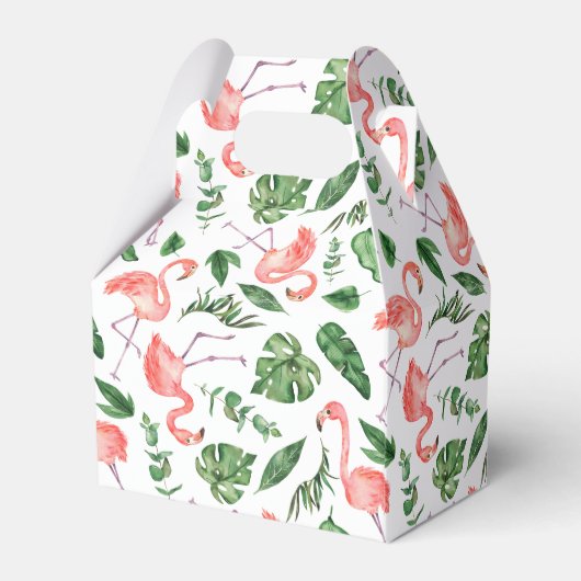 熱帯ピンクフラミンゴパターンv2 フェイバーボックス (裏面サイド)