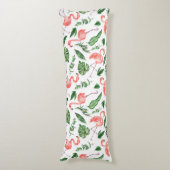 熱帯ピンクフラミンゴパターンv2 ボディピロー (正面縦)