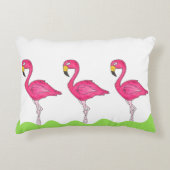 熱帯ピンクフラミンゴフラミンゴズバードピロー アクセントクッション (正面)