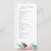 熱帯ピンクフラミンゴ服務令結婚令 招待状 (正面)