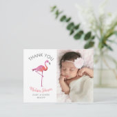 熱帯ピンクフラミンゴ |ありがとうございます ポストカード (スタンド正面)