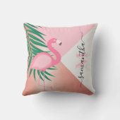 熱帯ピンクフラミンゴ クッション (裏面)