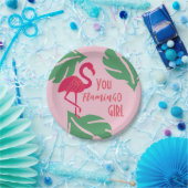 熱帯ピンクフラミンゴ ペーパープレート (パーティー)