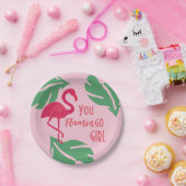 熱帯ピンクフラミンゴ ペーパープレート (パーティー)