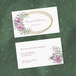 熱帯ピンクフローラカスタマイズ 名刺