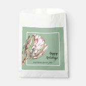 熱帯ピンクプロテアフローラ治療パーティー フェイバーバッグ (正面)