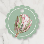 熱帯ピンクプロテアフローラ鱗片状パーティー フェイバータグ (正面)