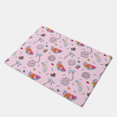 熱帯ピンクメンフィススタイルパターン ドアマット (アングル)