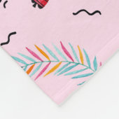 熱帯ピンクメンフィススタイルパターン フリースブランケット (角)