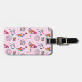 熱帯ピンクメンフィススタイルパターン ラゲッジタグ (正面横)