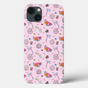 熱帯ピンクメンフィススタイルパターン iPhone 13ケース