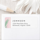 熱帯ピンク差出人住所ラベル ラベル (インサイチュ)