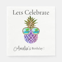 熱帯ピンク紫パイナップル