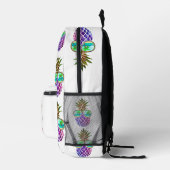 熱帯ピンク紫パイナップル プリントバックパック (右)