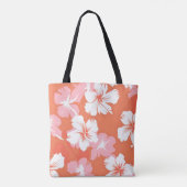 熱帯ピンク色の花 トートバッグ (裏面)