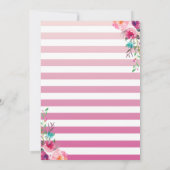 熱帯ピンク金ゴールドパイナップルフローラ サンキューカード (裏面)