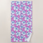 熱帯ピンク ビーチタオル (正面)