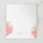 熱帯ピーチフラワーズ結婚フローラ座席表 プレイスカード (外部開封)