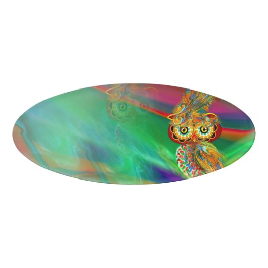 熱帯ファッションの女王のフクロウの名札 名札 (正面)