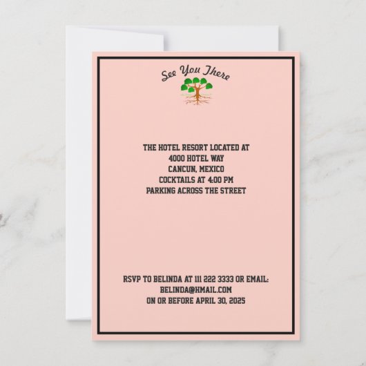 熱帯ファミリー懇親会任意の日付また救は名前日 セーブザデート (裏面)