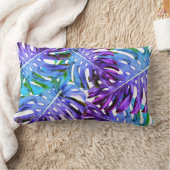 熱帯ファンタジーの楽園Monsteraはモダンを残します ランバークッション (ブランケット)