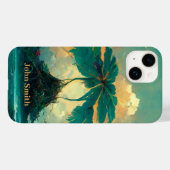 熱帯ファンタジーシーアンドパームツリーズモノグラム Case-Mate iPhoneケース (裏面 (横))